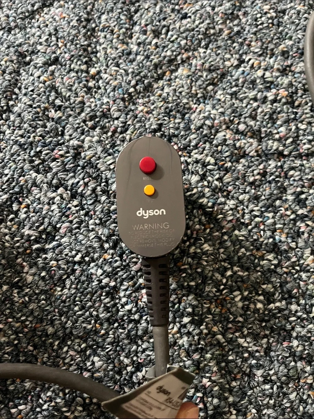Dyson Black Hair Dryer Attachment with Pink Trim